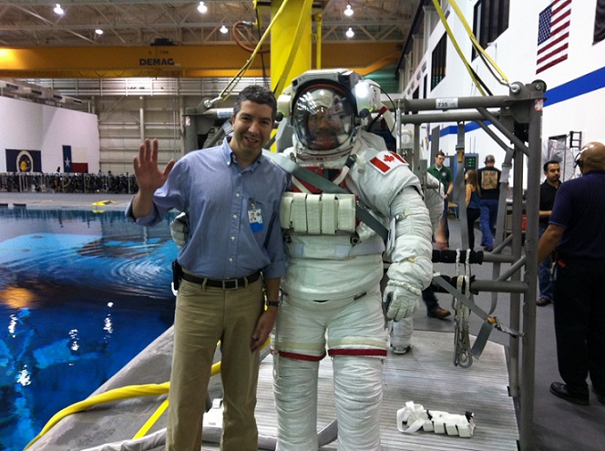 Avec l’astronaute canadien Chris Hadfield