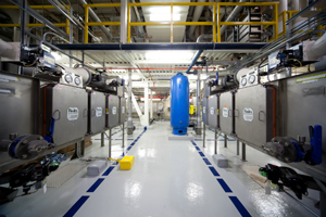 Photo : Salle de filtres HEPA purifiant l’air d’un laboratoire