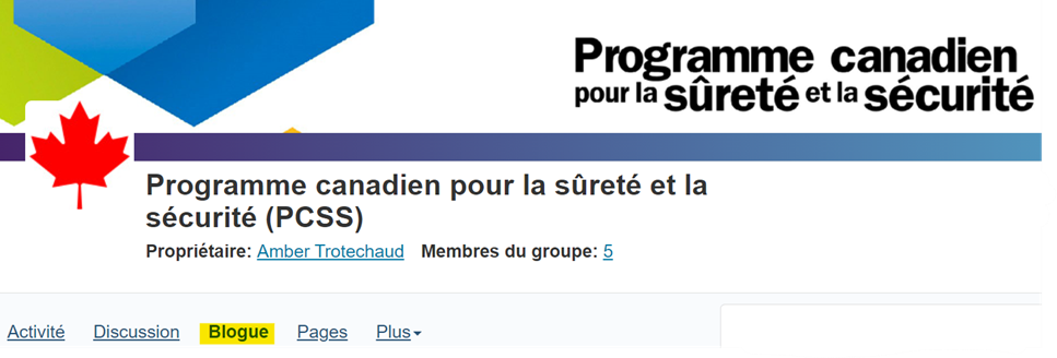 Capture d’écran de l'onglet « Blogue » de la page