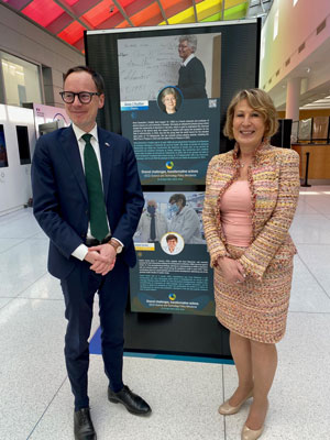 Dr. Nemer with Mats Persson, Sweden’s Minister for Education.