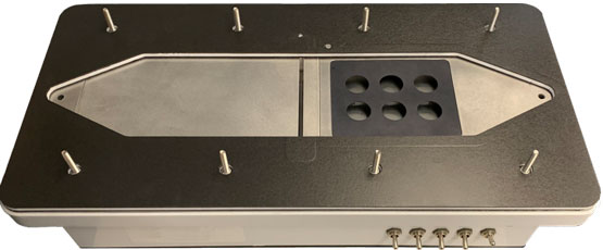 This air-liquid interface exposure system serves as the artificial lung in Errol’s research.