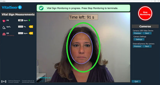 Seeing through technology: VitalSeer provides virtual vital sign readings whose accuracy is on par with traditional diagnostic equipment.