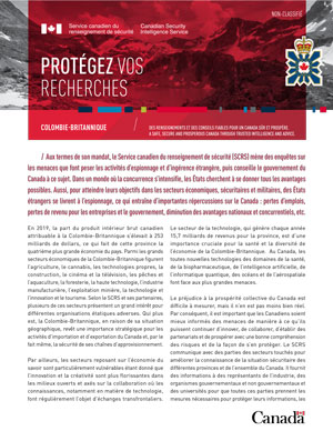 Protégez vos recherches - Colombie-Britannique