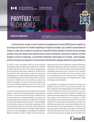 Protégez vos recherches - Nouveau-Brunswick