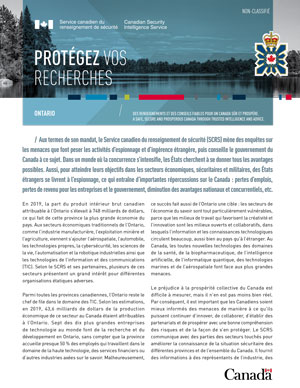 Protégez vos recherches - Ontario