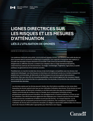 Lignes directrices sur les risques et les mesures d'atténuation : liés à l'utilisation de drones Lignes directrices sur les risques et les mesures d'atténuation : liés à l'utilisation de drones