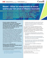 Résumé – Utiliser les renseignements de sources ouvertes pour faire preuve de diligence raisonnable