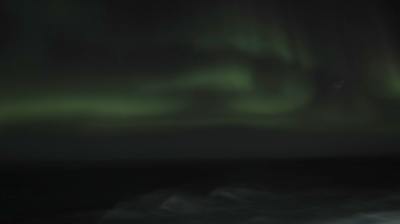 The Northern Lights as seen from the starboard side of the Louis at 0400 in the morning