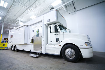 Mobile truck laboratories are capable of providing on-site testing.